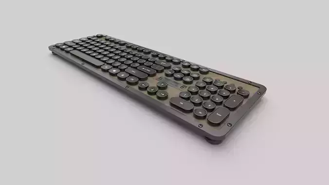 Classic Metal and Wood Keyboard