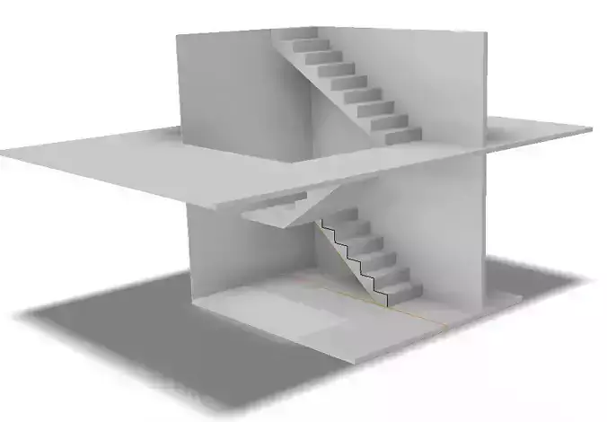 Concrete ladder 2 floors