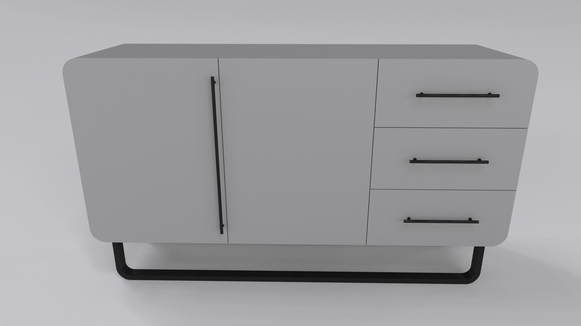 Cabinet nordic Free 3D model_1