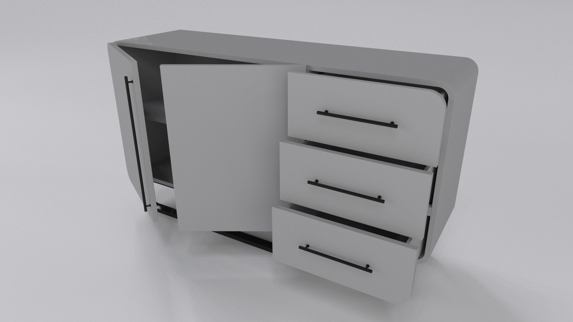Cabinet nordic Free 3D model_2