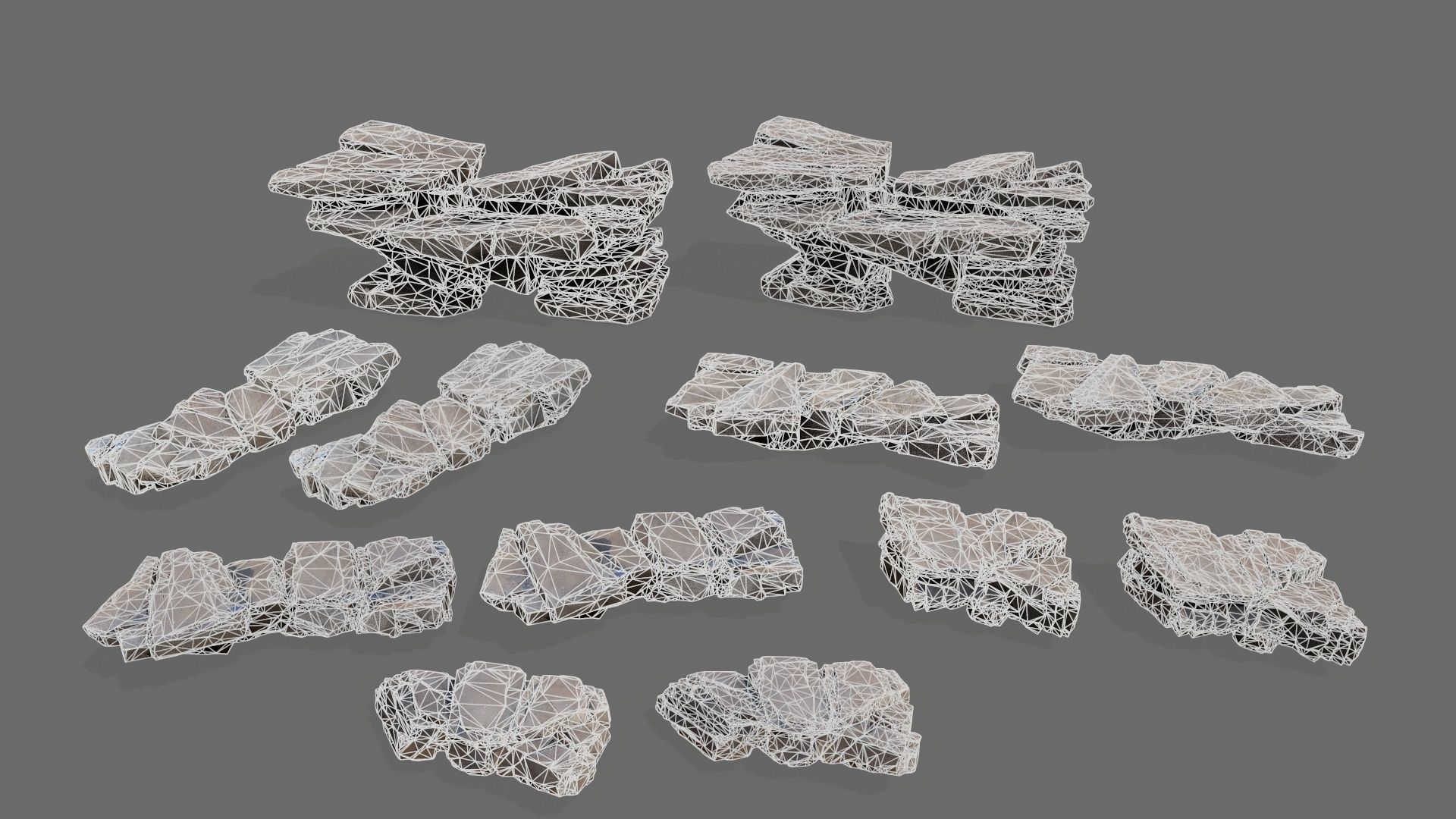 desert rocks Low-poly 3D model_15