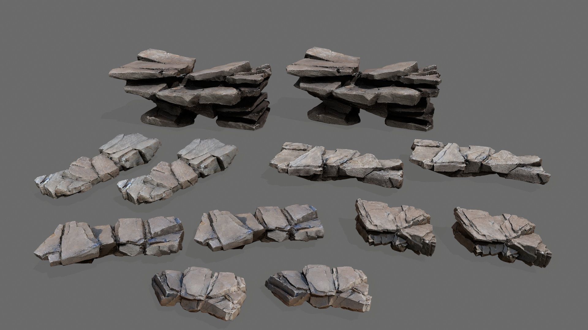 desert rocks Low-poly 3D model_14