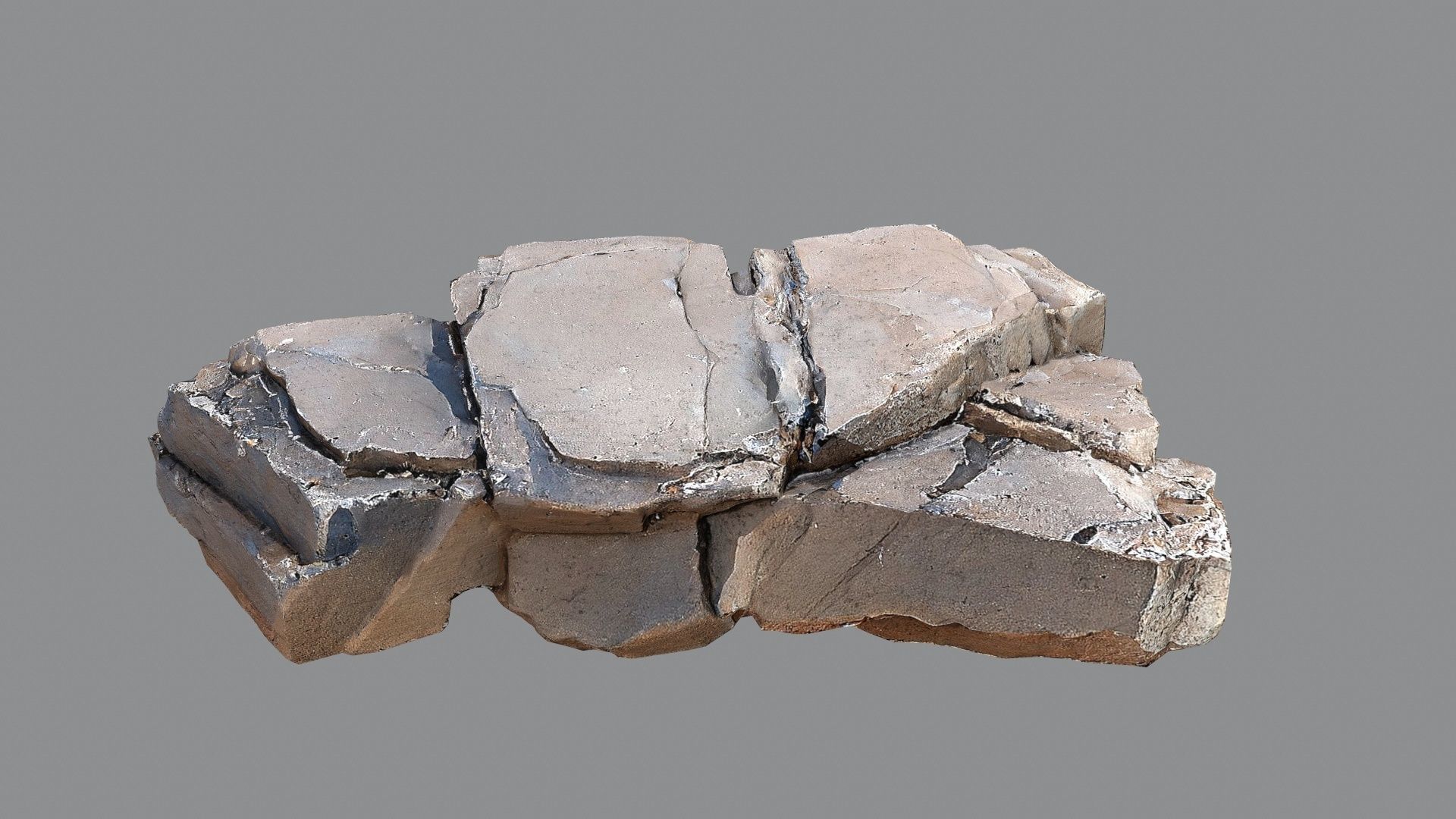 desert rocks Low-poly 3D model_9