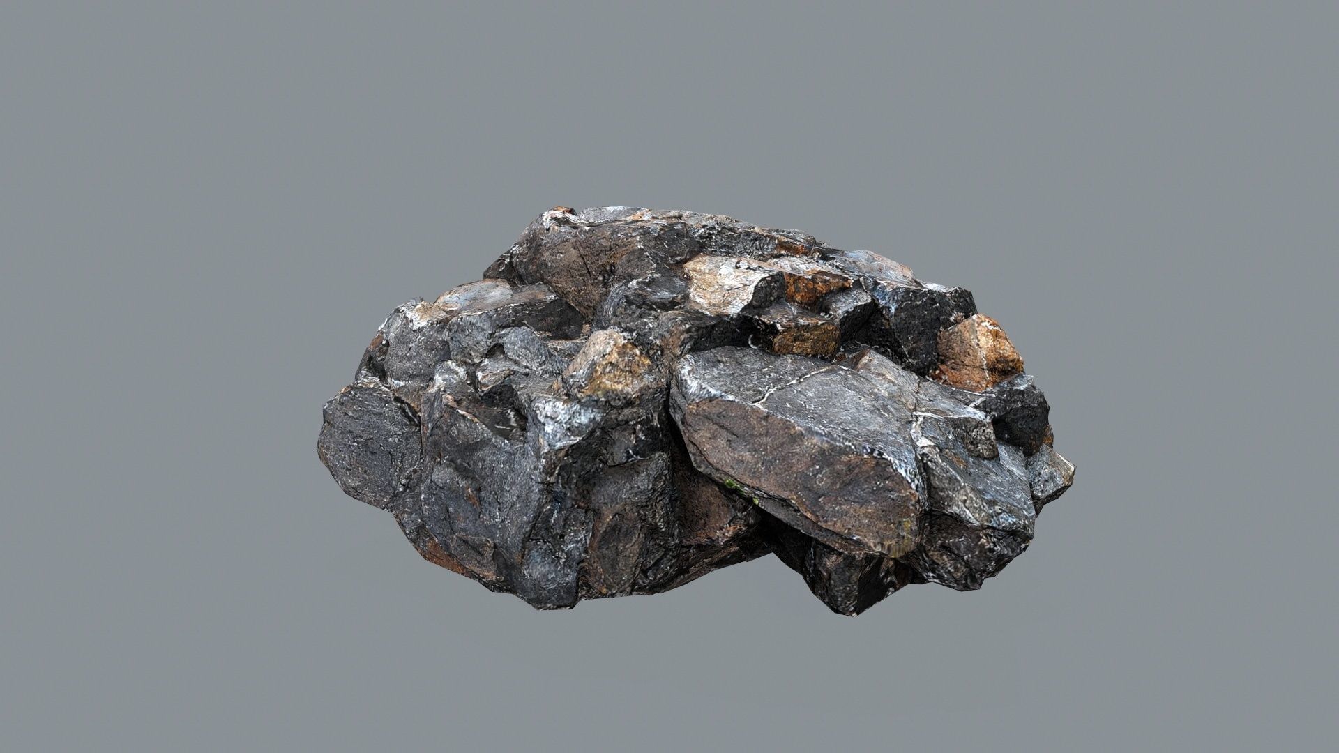 cliff rocks  Low-poly 3D model_11