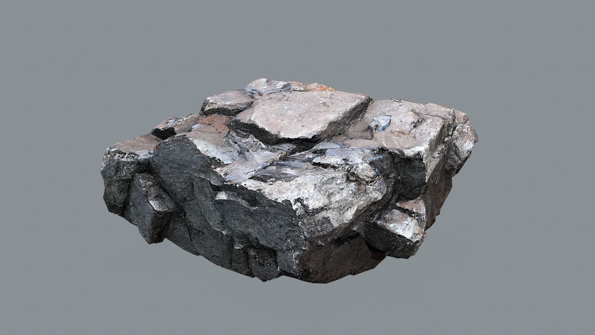 cliff rocks  Low-poly 3D model_10