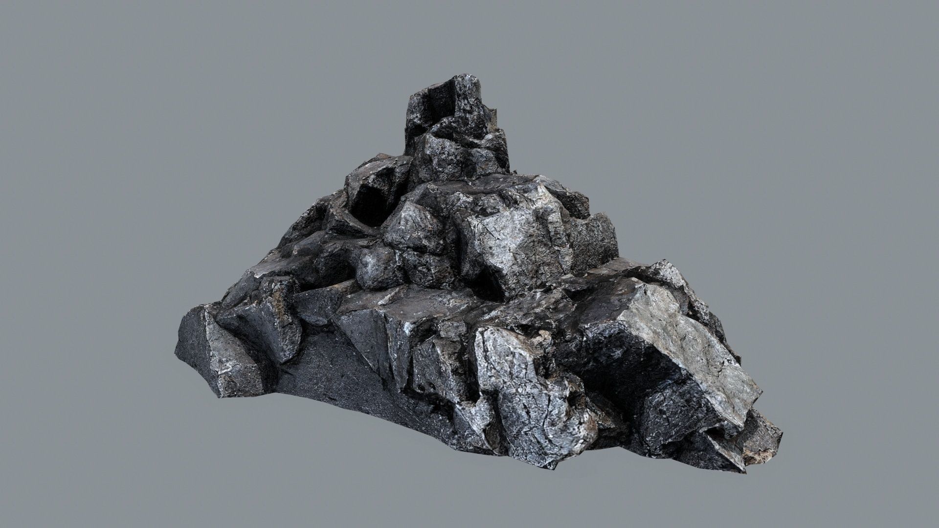 cliff rocks  Low-poly 3D model_8