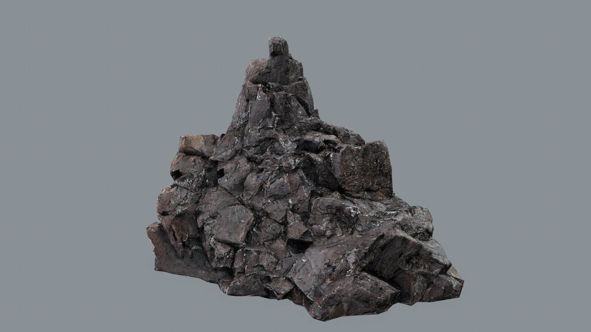 cliff rocks  Low-poly 3D model_7