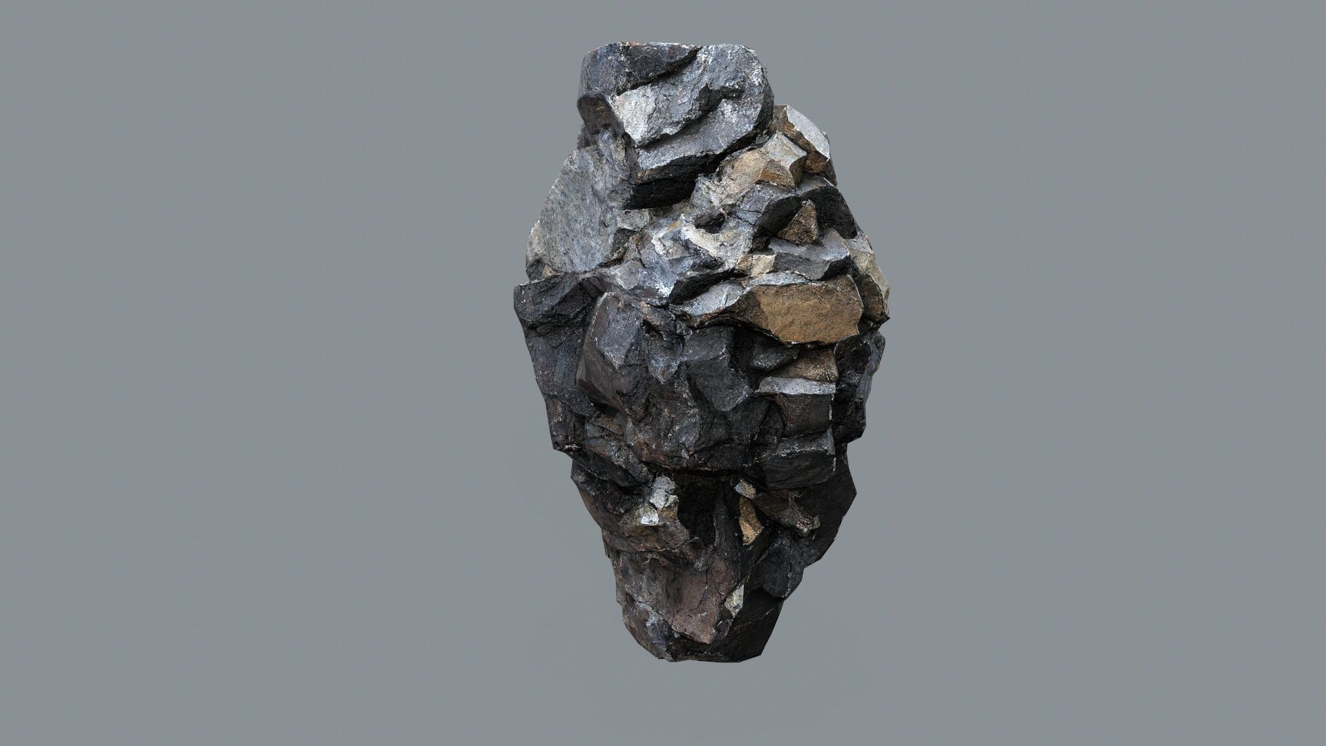 cliff rocks  Low-poly 3D model_9