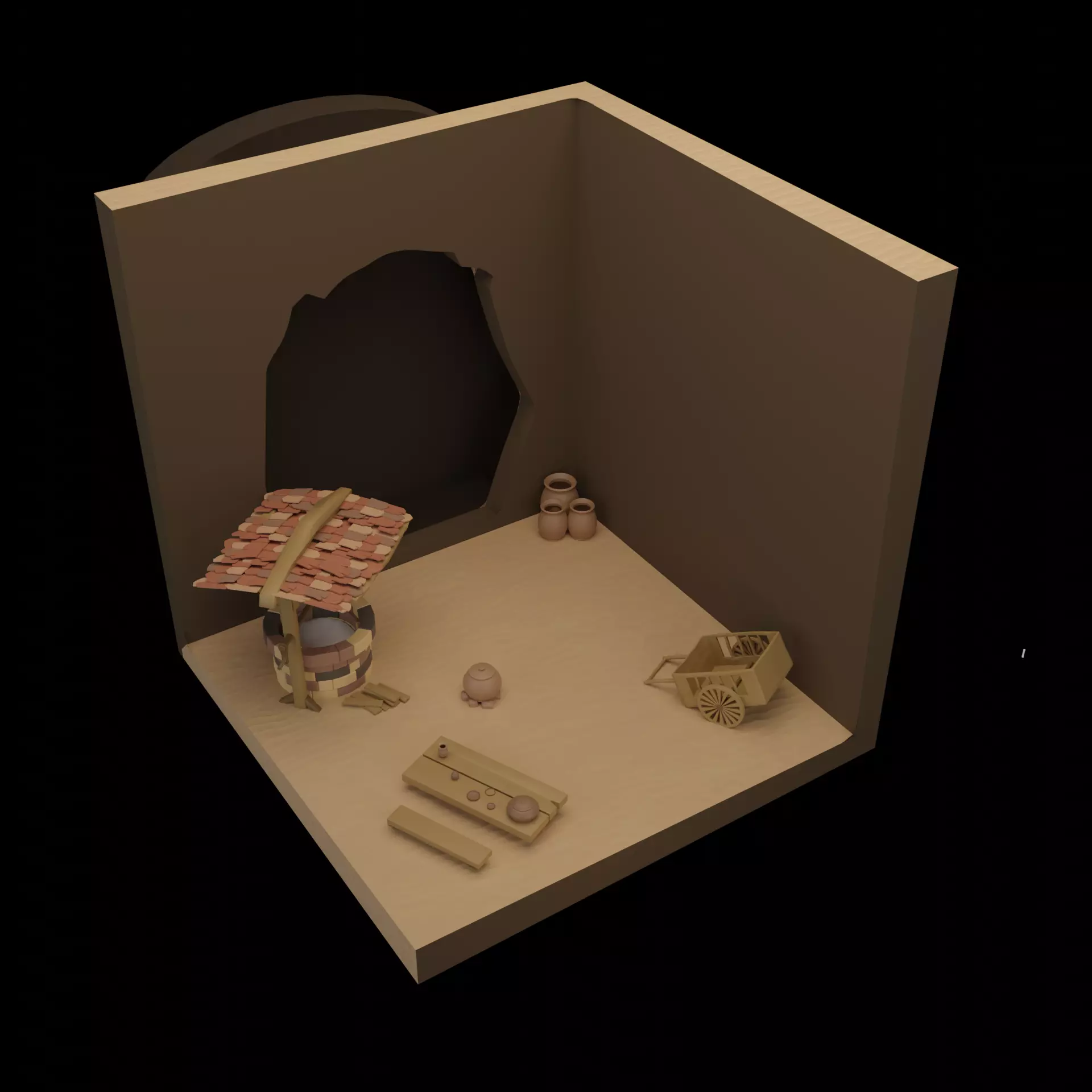 Desert Sahara  Low-poly 3D model_0