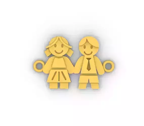 family pendant 3D print model