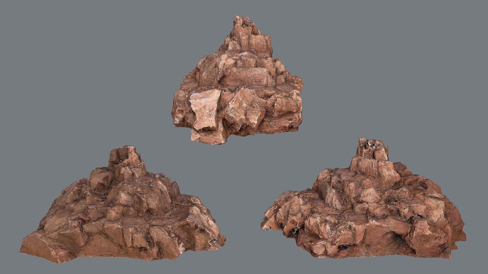 desert rocks Low-poly 3D model_8
