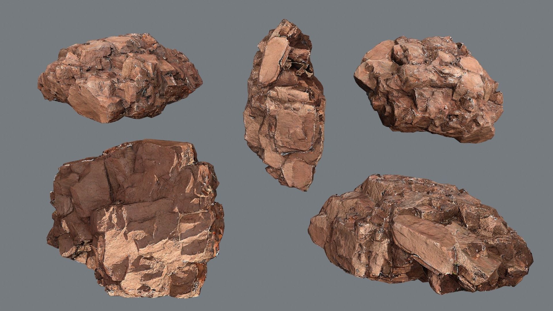 desert rocks Low-poly 3D model_12