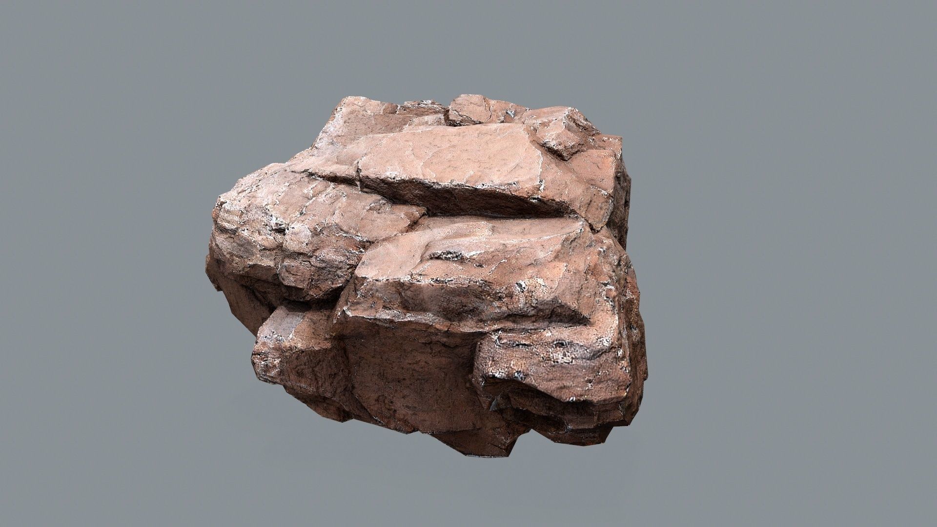 desert rocks Low-poly 3D model_5