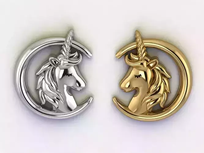 Baby Unicorn with Moon