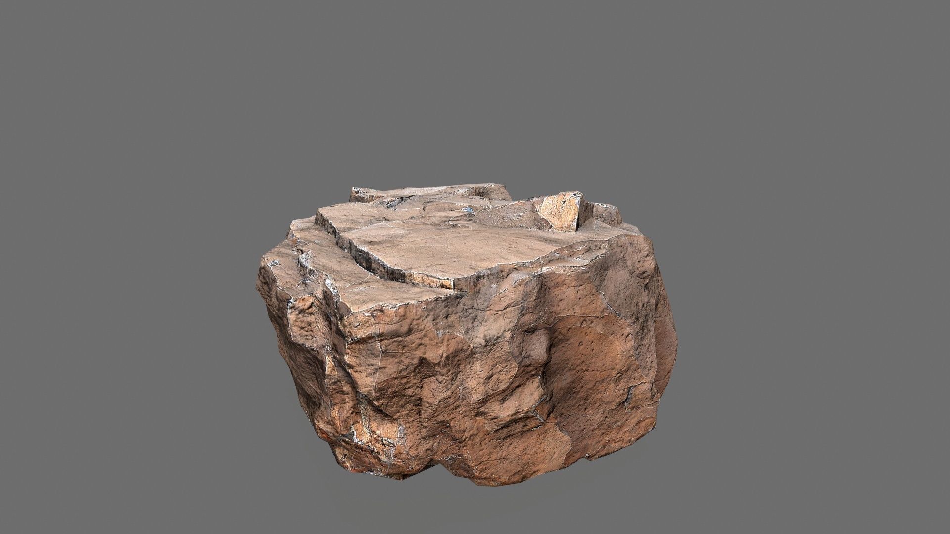 desert rocks Low-poly 3D model_5