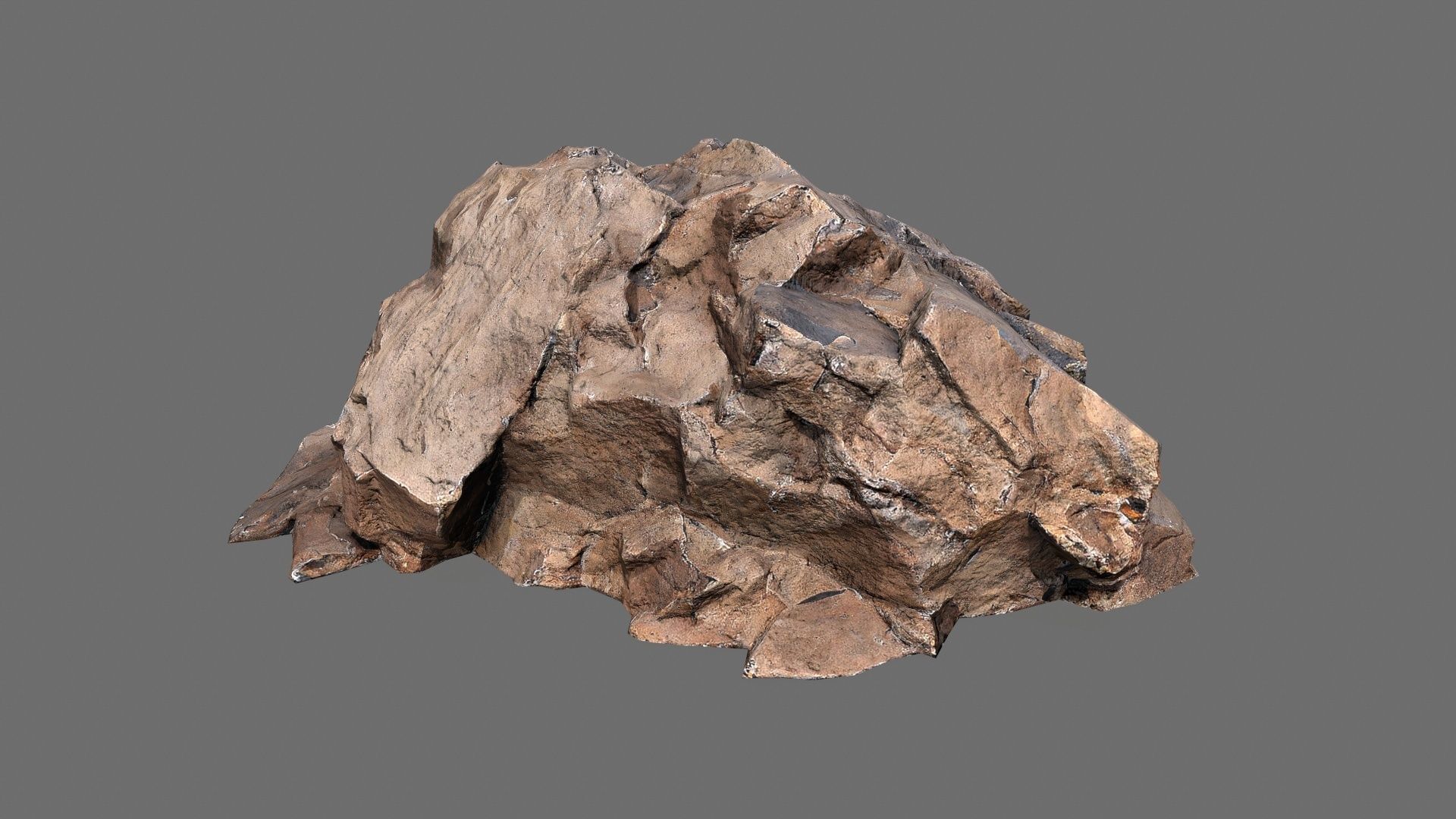 desert rocks Low-poly 3D model_7