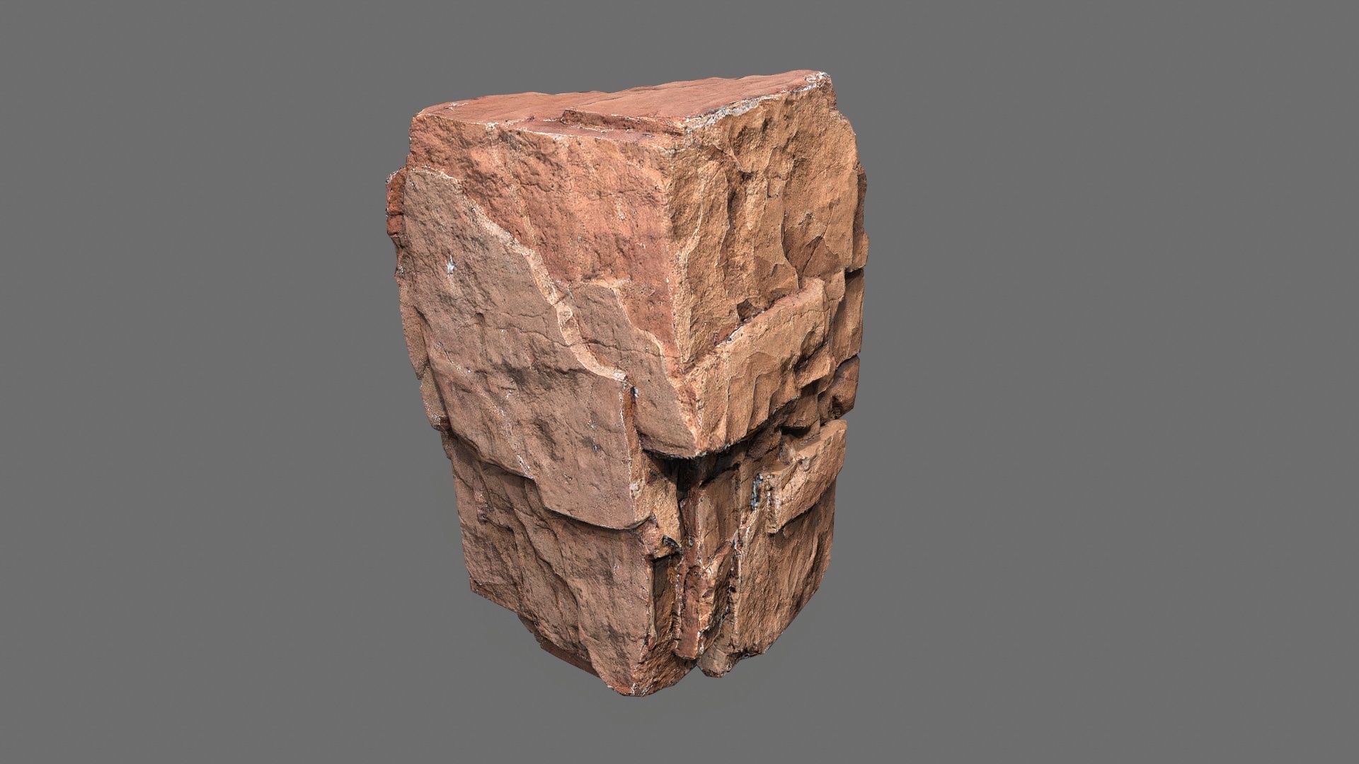 desert rocks Low-poly 3D model_2