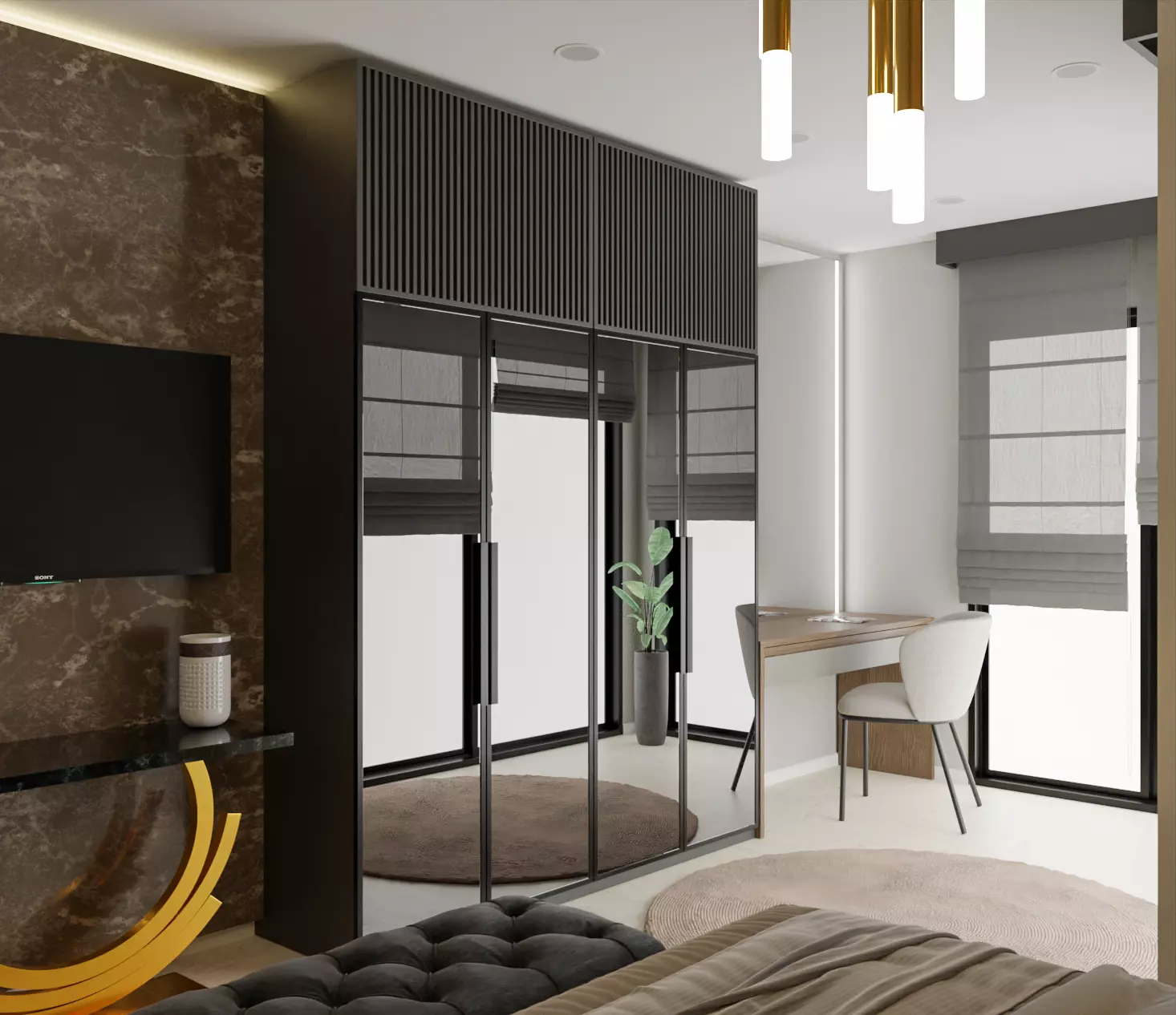 Modern Bedroom 3D model_0