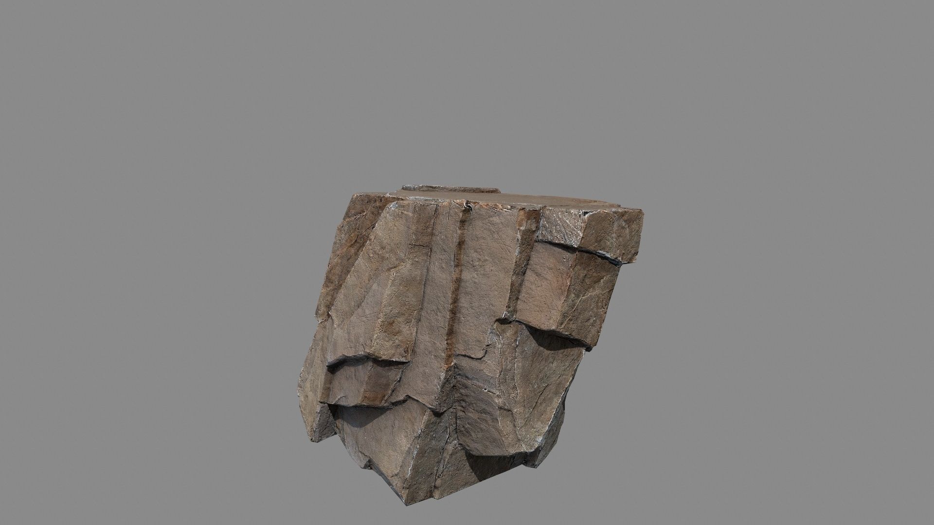 cliff rocks  Low-poly 3D model_19