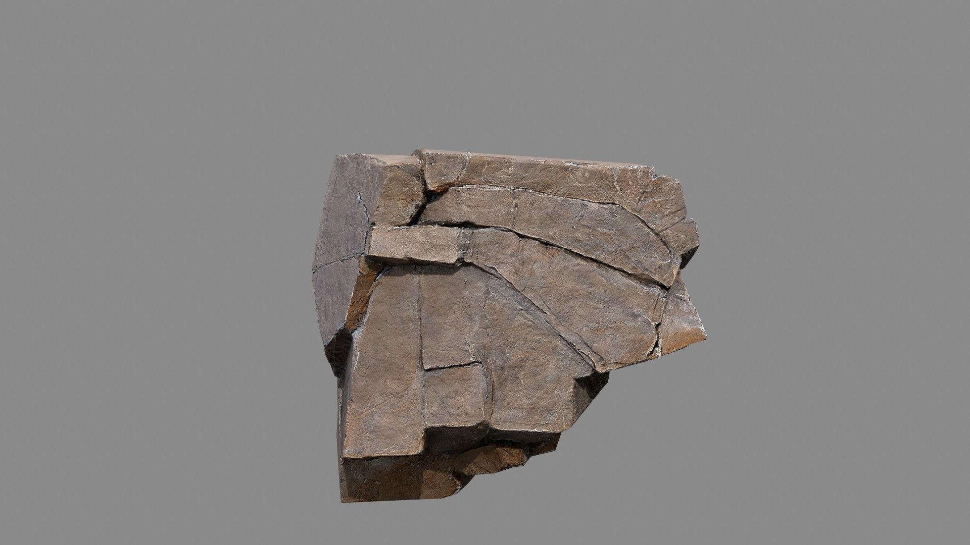 cliff rocks  Low-poly 3D model_17