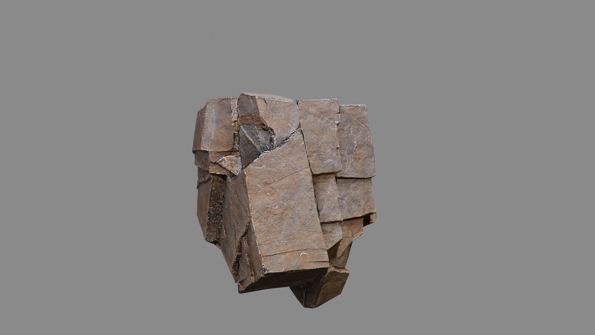 cliff rocks  Low-poly 3D model_21