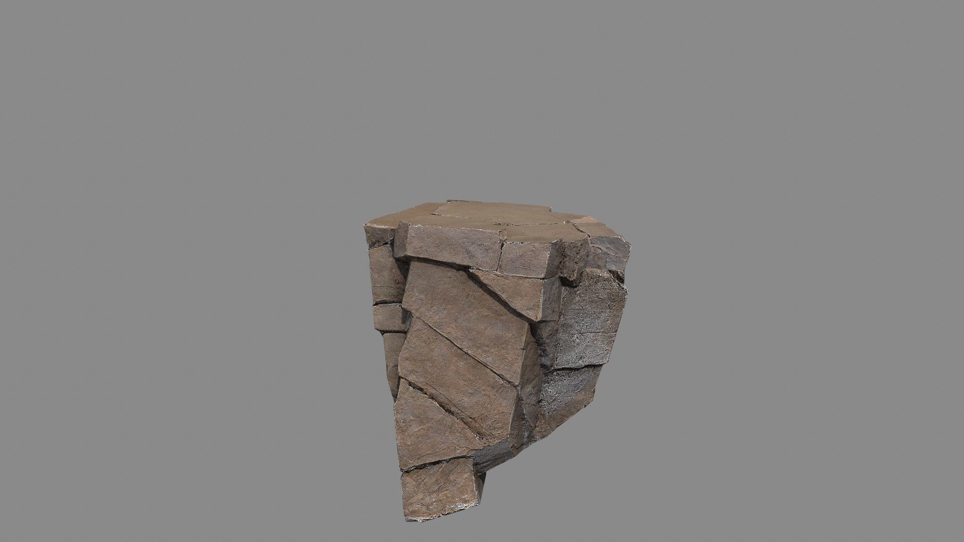 cliff rocks  Low-poly 3D model_22