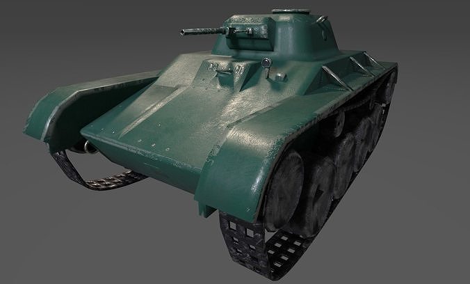 Tank WW2 Low-poly 3D model