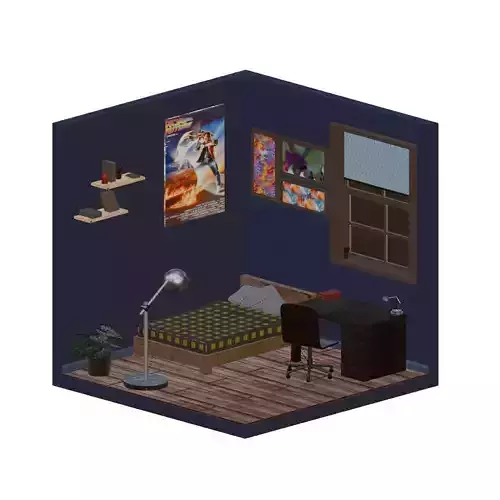 3D Isometric Room Design 3D model