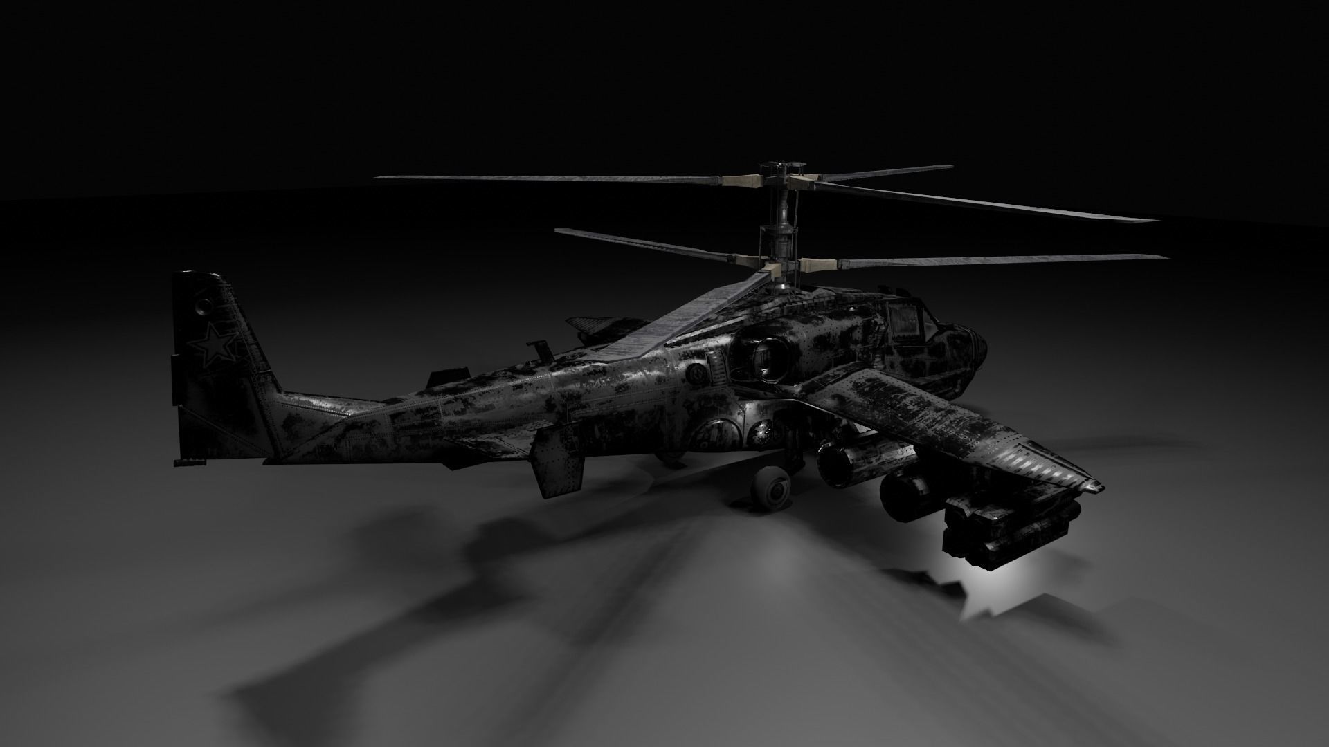 Animated Thunderhawk Helicopter Low-poly 3D model_20