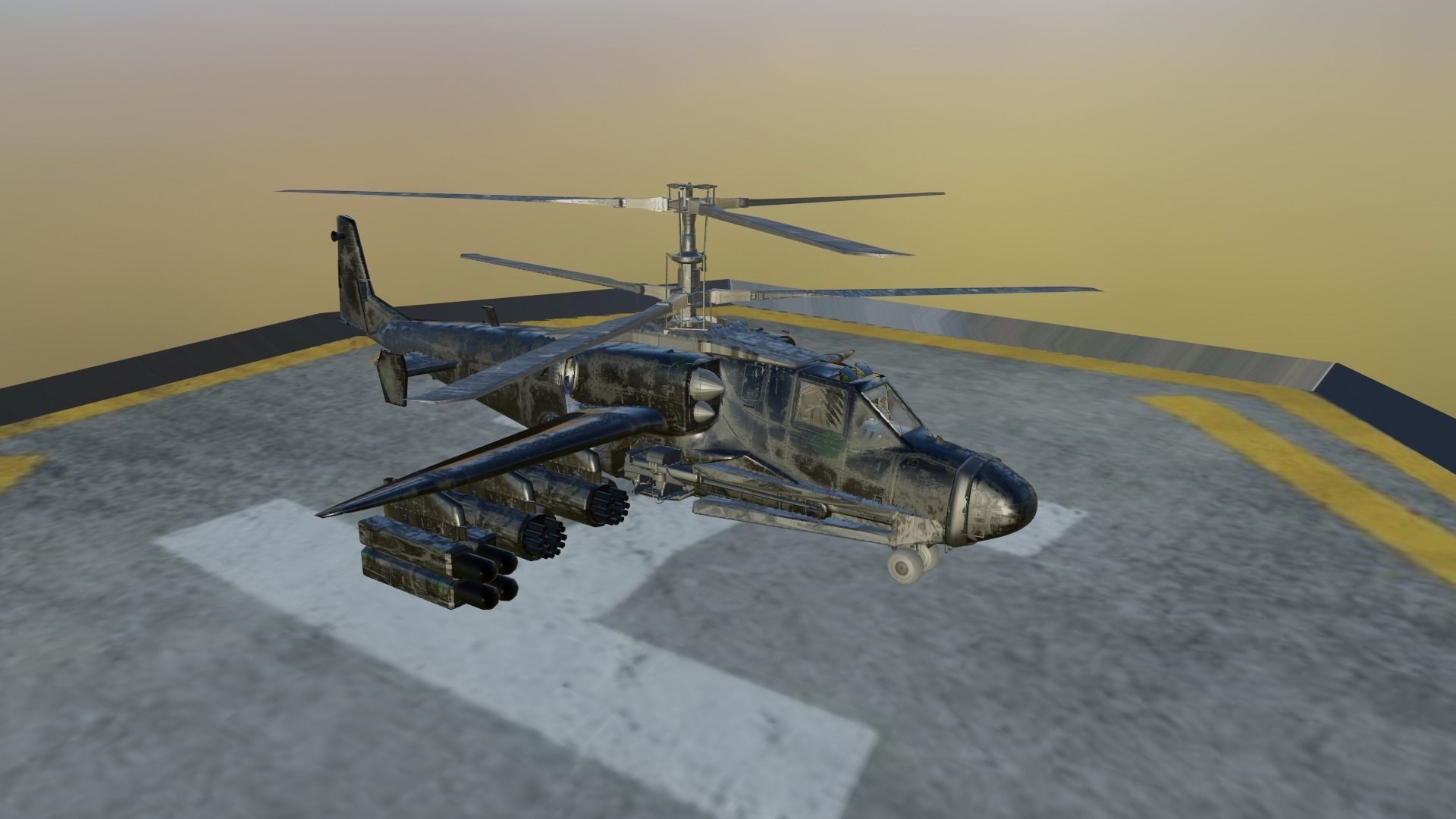 Animated Thunderhawk Helicopter Low-poly 3D model_12
