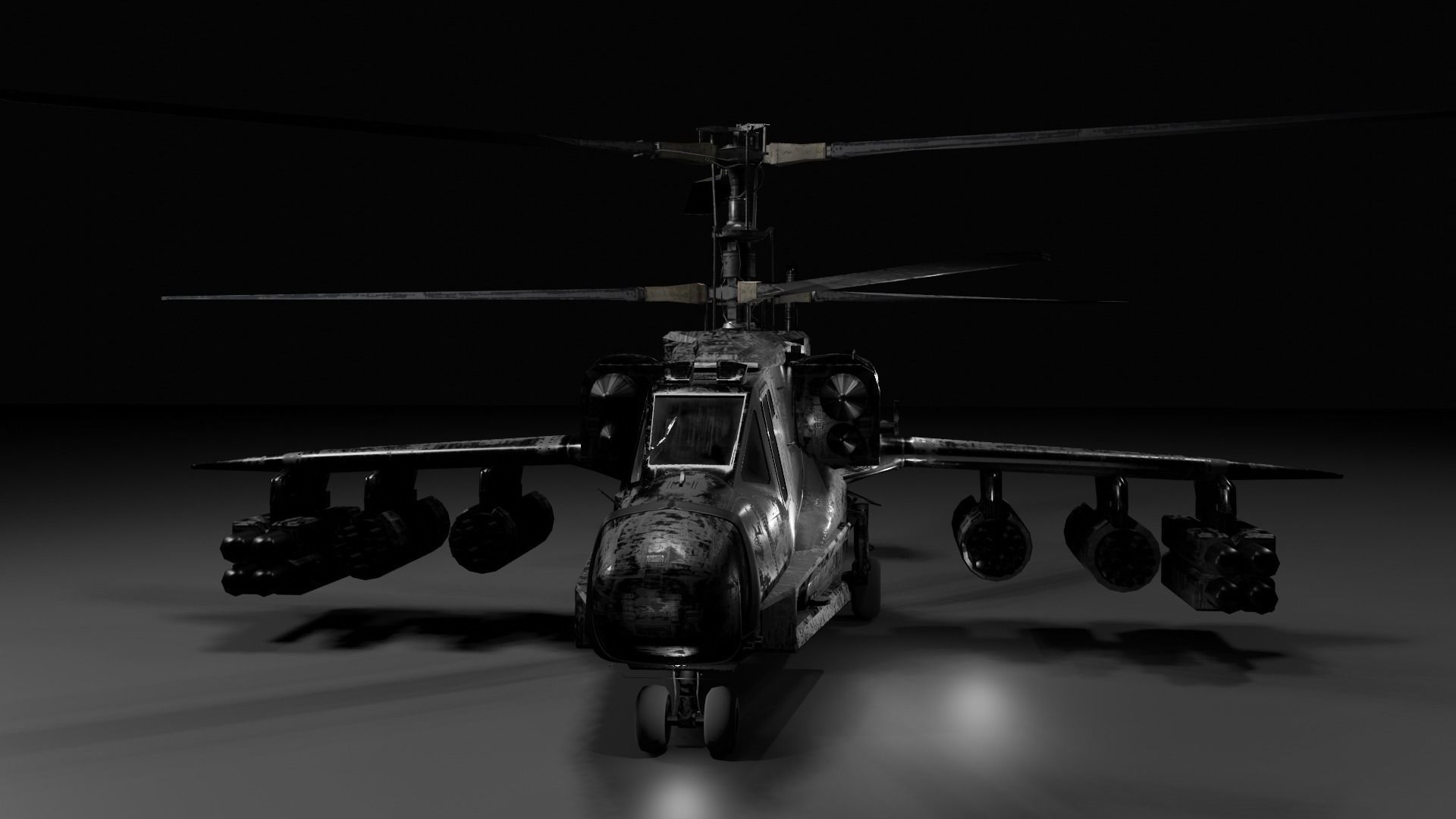Animated Thunderhawk Helicopter Low-poly 3D model_13