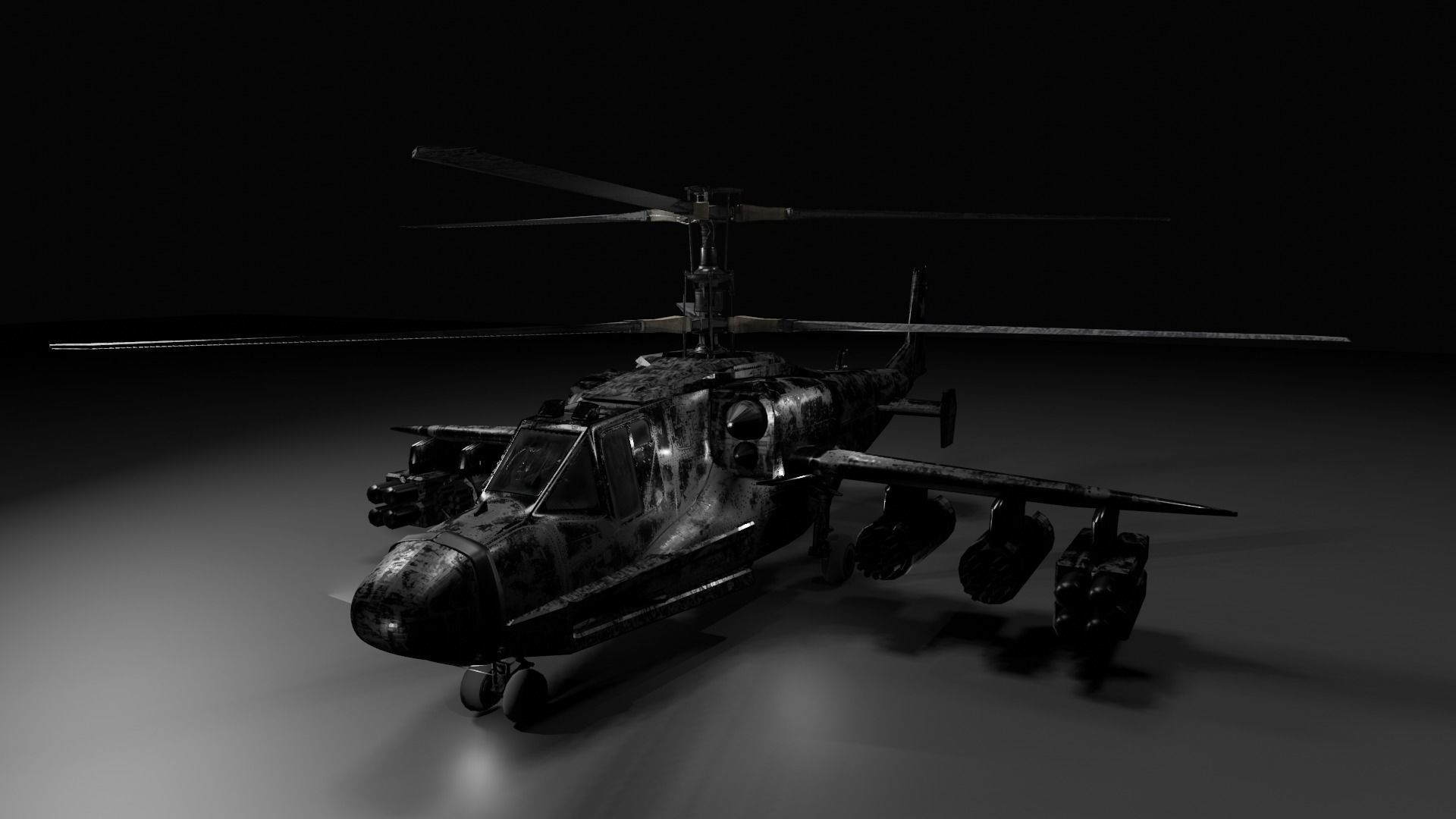 Animated Thunderhawk Helicopter Low-poly 3D model_26