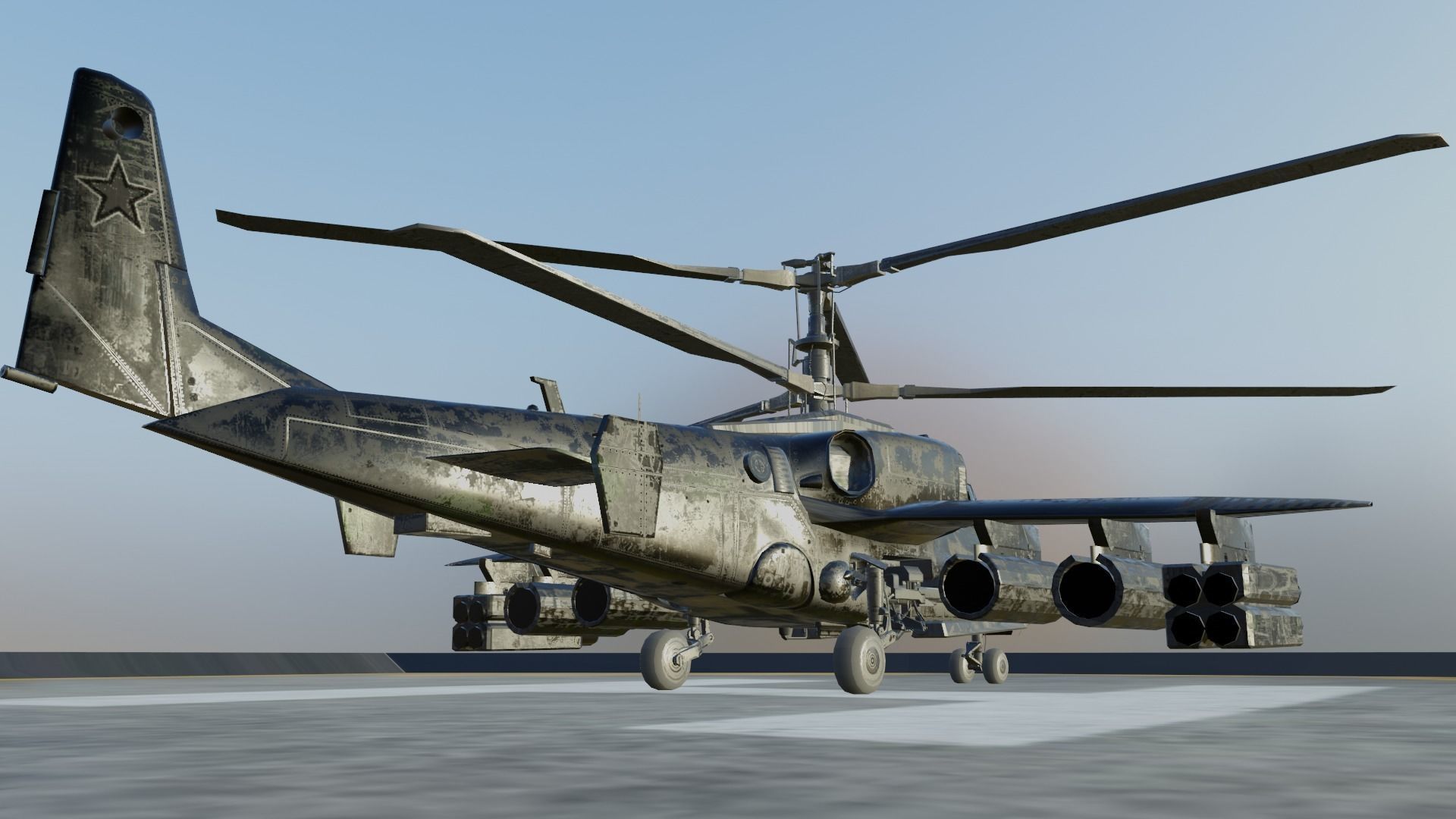 Animated Thunderhawk Helicopter Low-poly 3D model_8