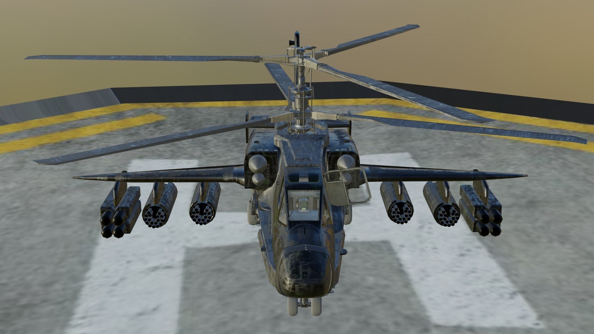 Animated Thunderhawk Helicopter Low-poly 3D model_31