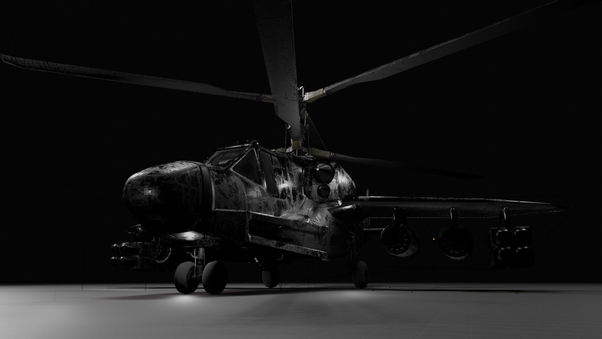 Animated Thunderhawk Helicopter Low-poly 3D model_25