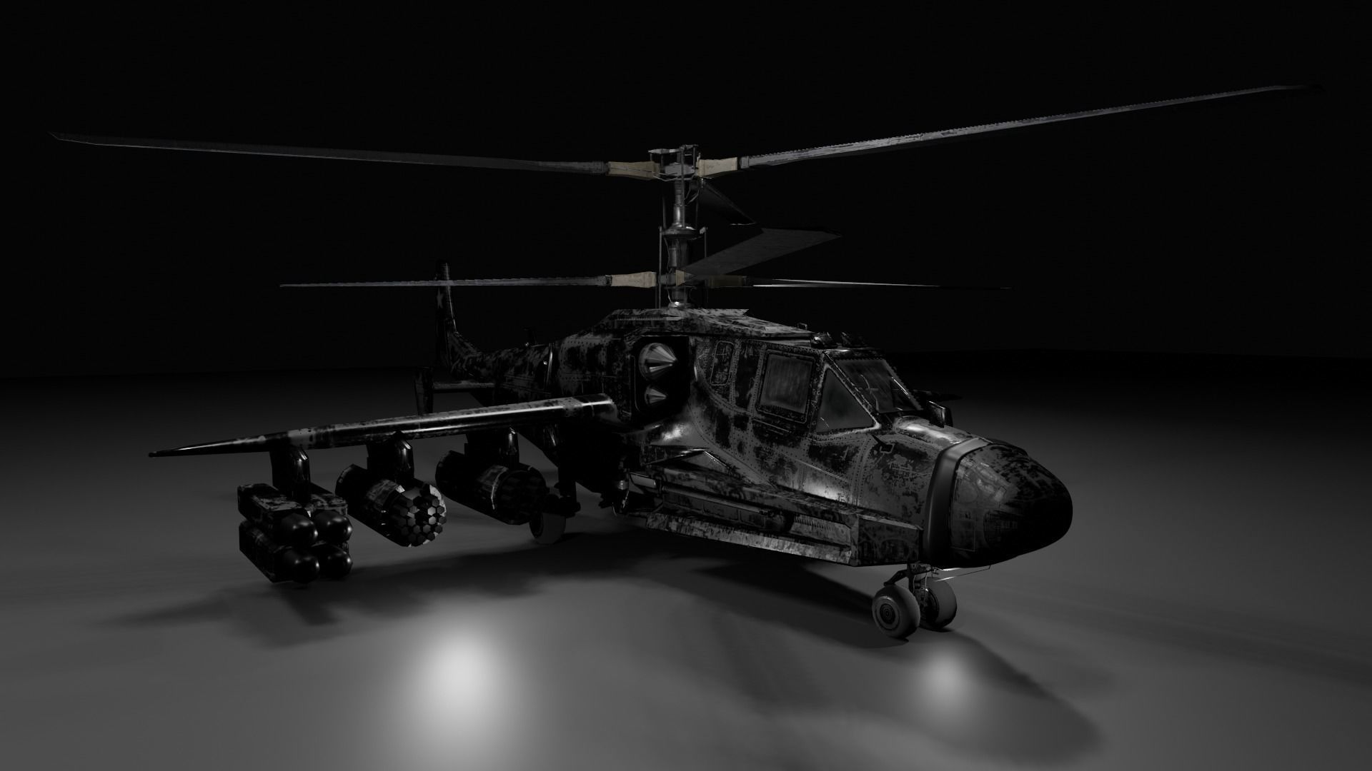 Animated Thunderhawk Helicopter Low-poly 3D model_7