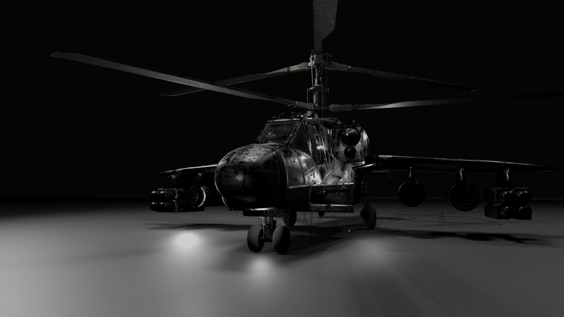 Animated Thunderhawk Helicopter Low-poly 3D model_21