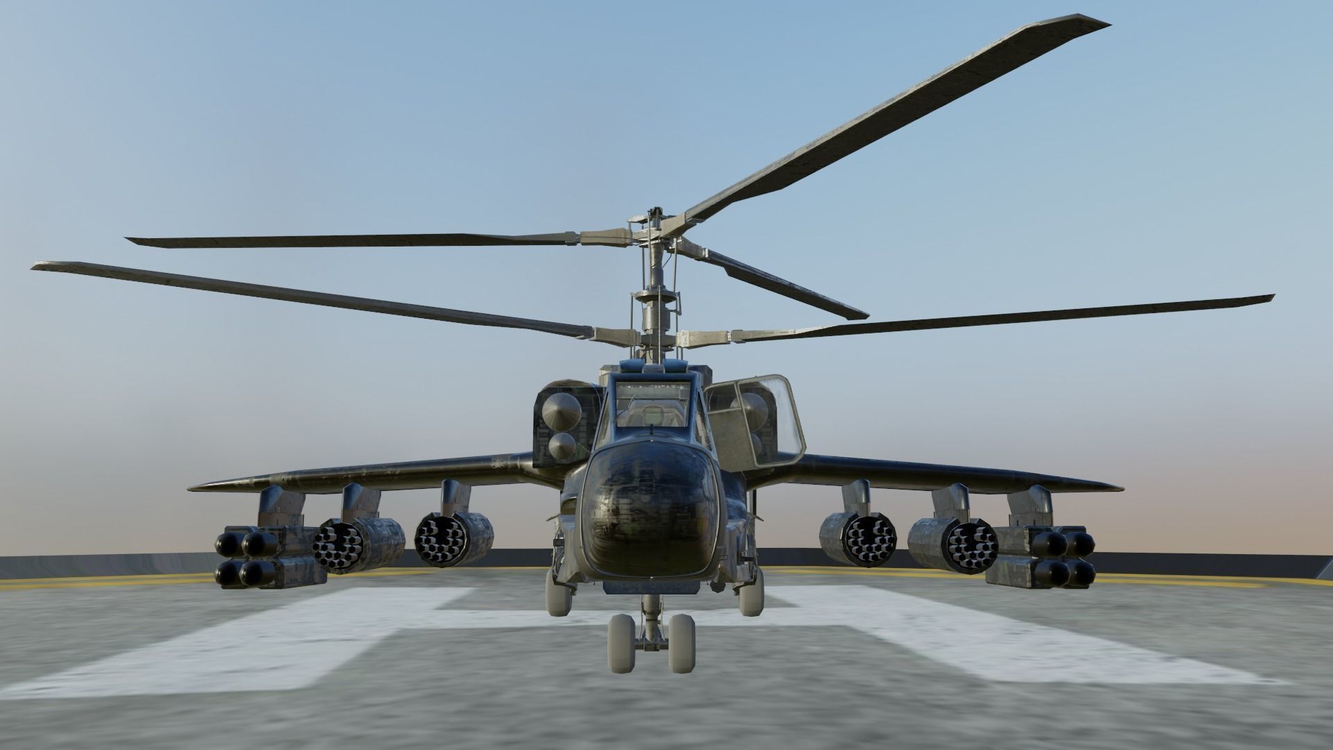 Animated Thunderhawk Helicopter Low-poly 3D model_24