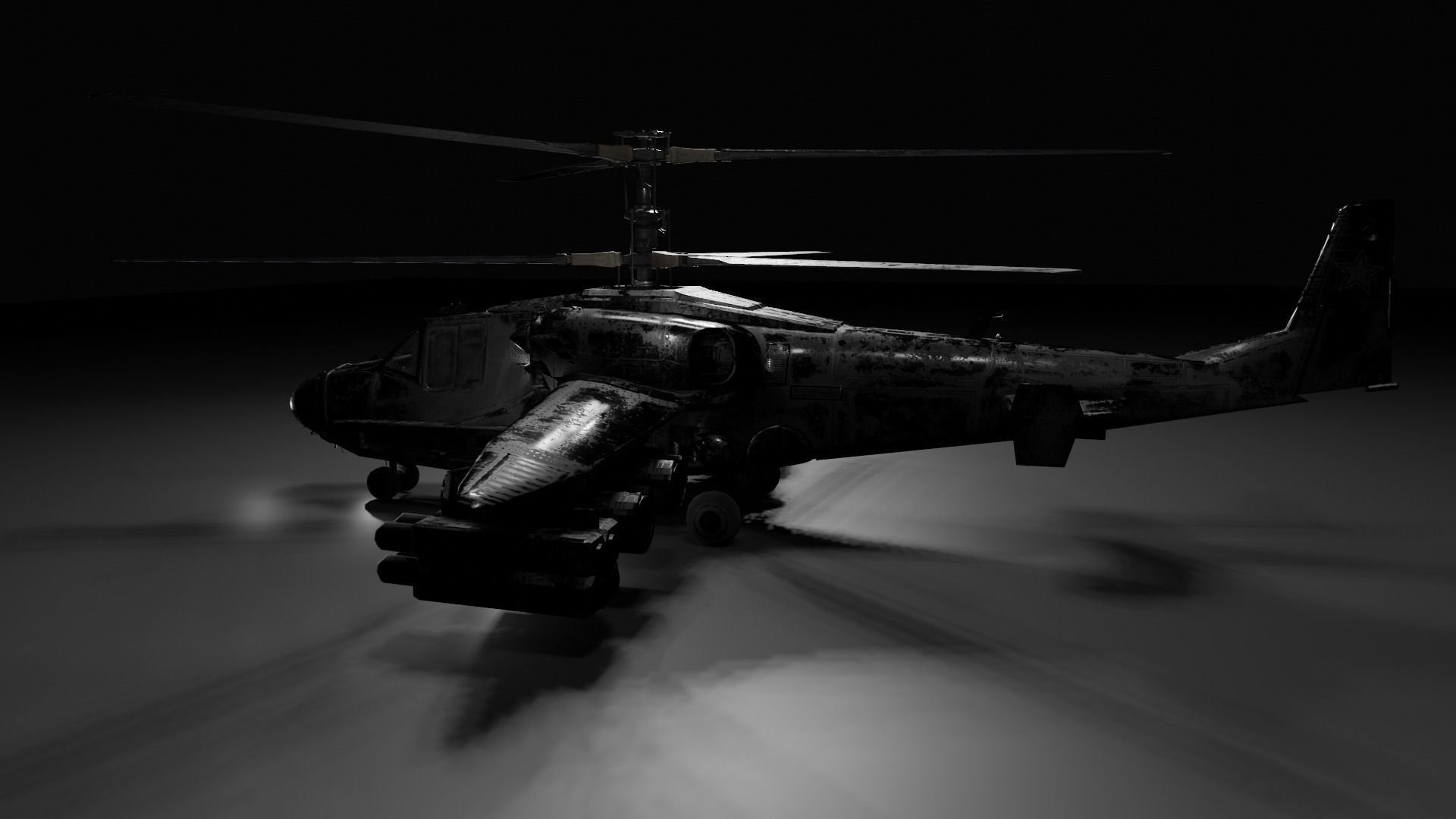 Animated Thunderhawk Helicopter Low-poly 3D model_14