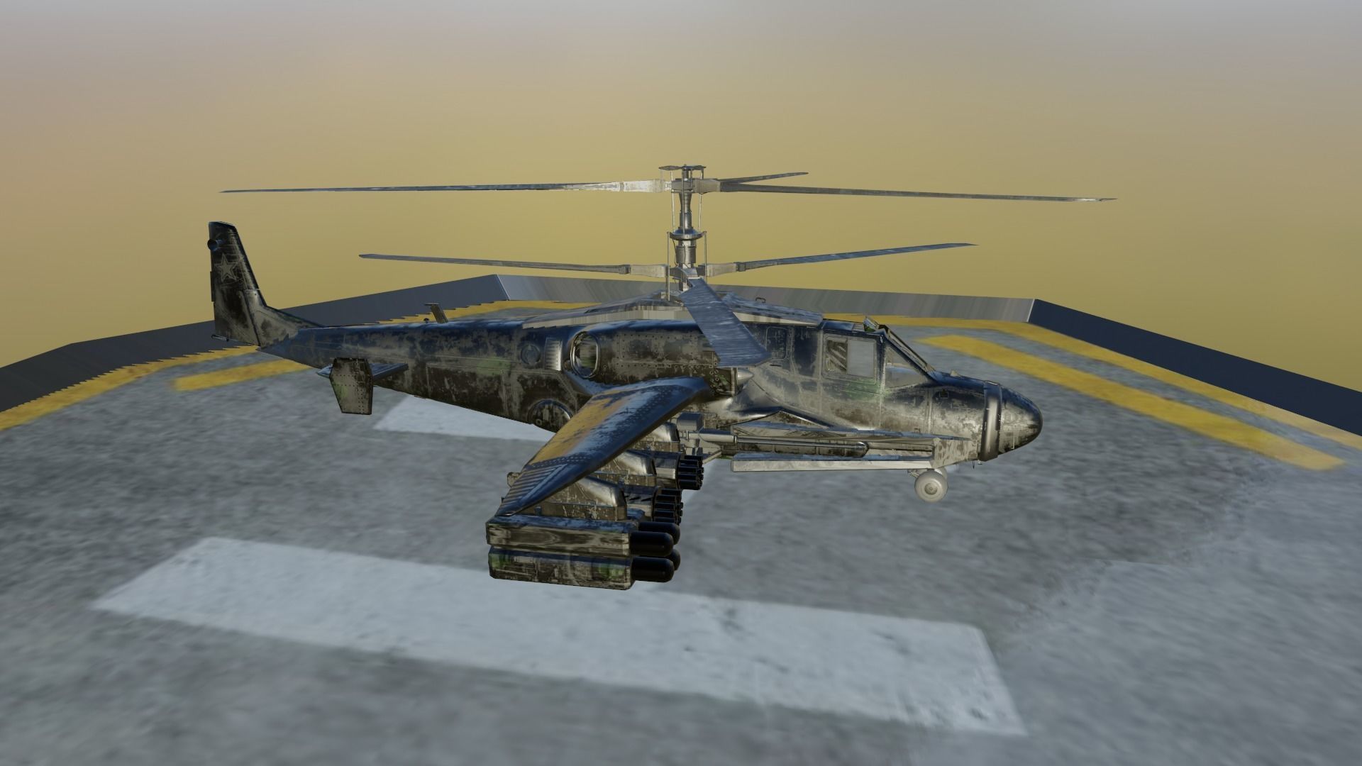 Animated Thunderhawk Helicopter Low-poly 3D model_23