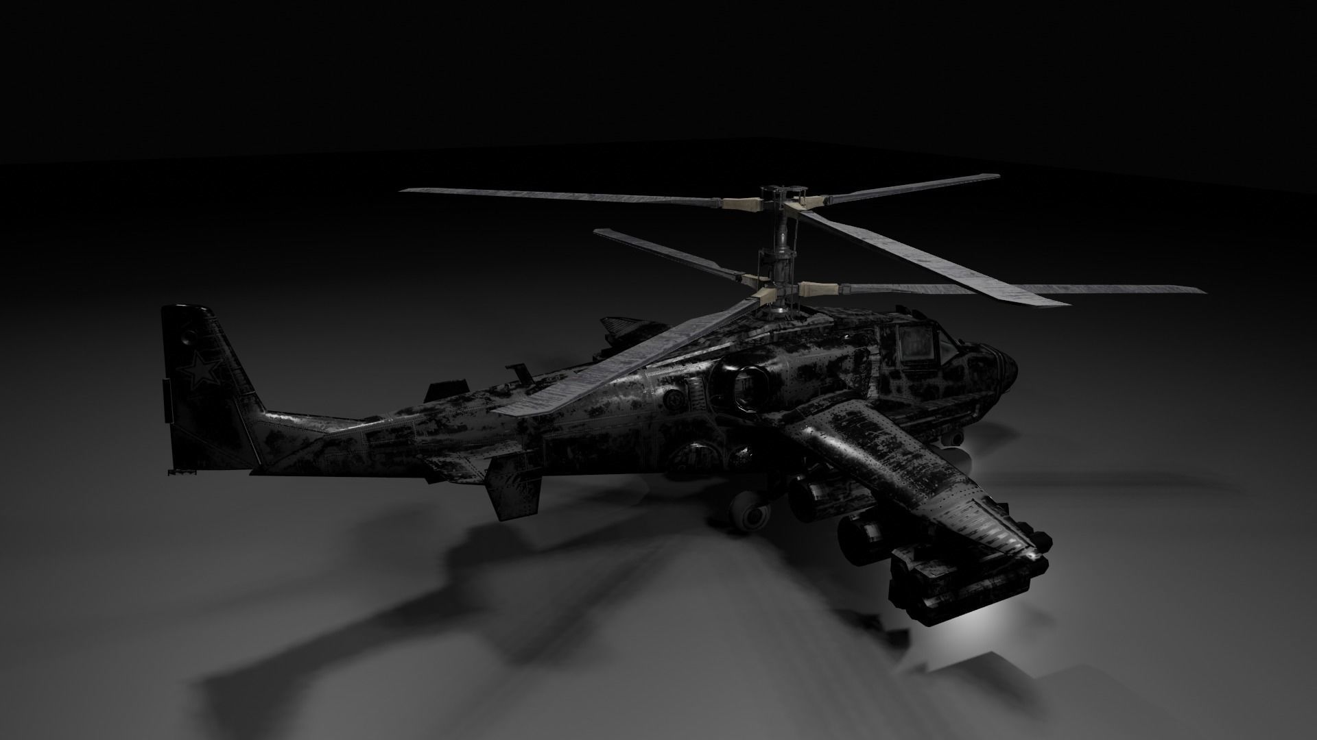 Animated Thunderhawk Helicopter Low-poly 3D model_16