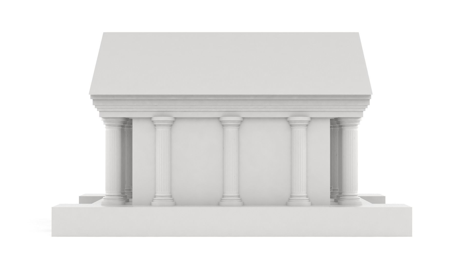 Bank Building Symbol 3D model_3