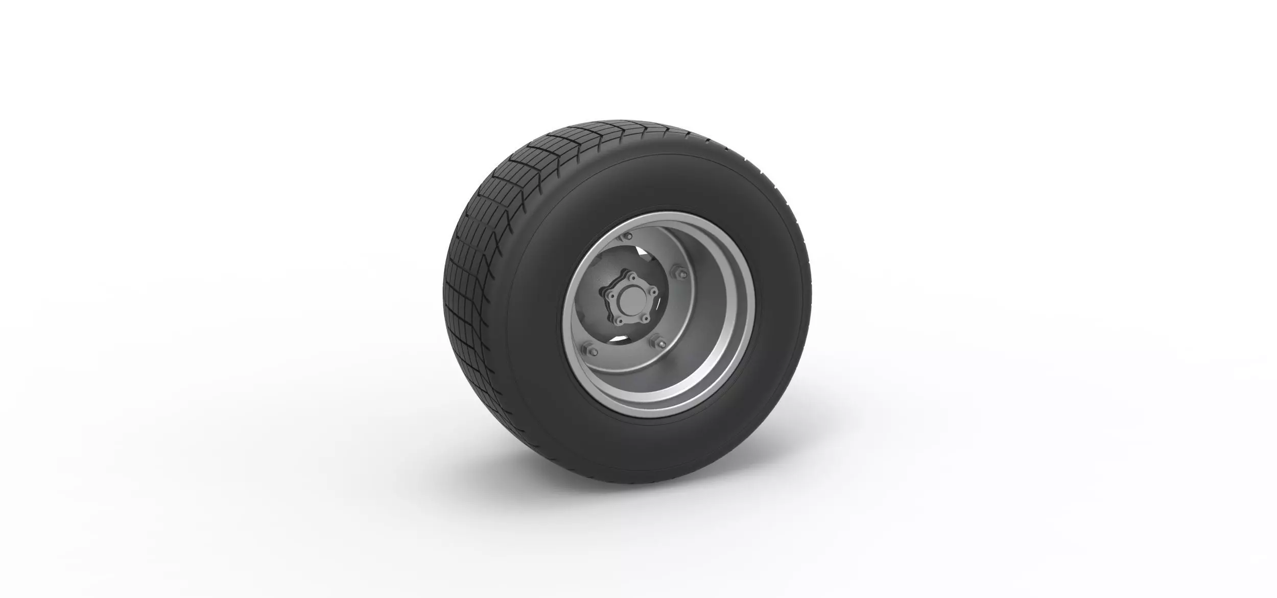 Wheel of Vintage Dirt race car V1 Scale 1 to 25 3D print model_0