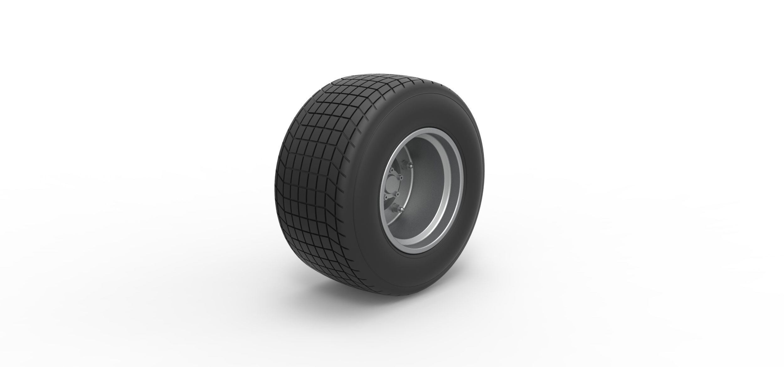 Wheel of Vintage Dirt race car V1 Scale 1 to 25 3D print model_1