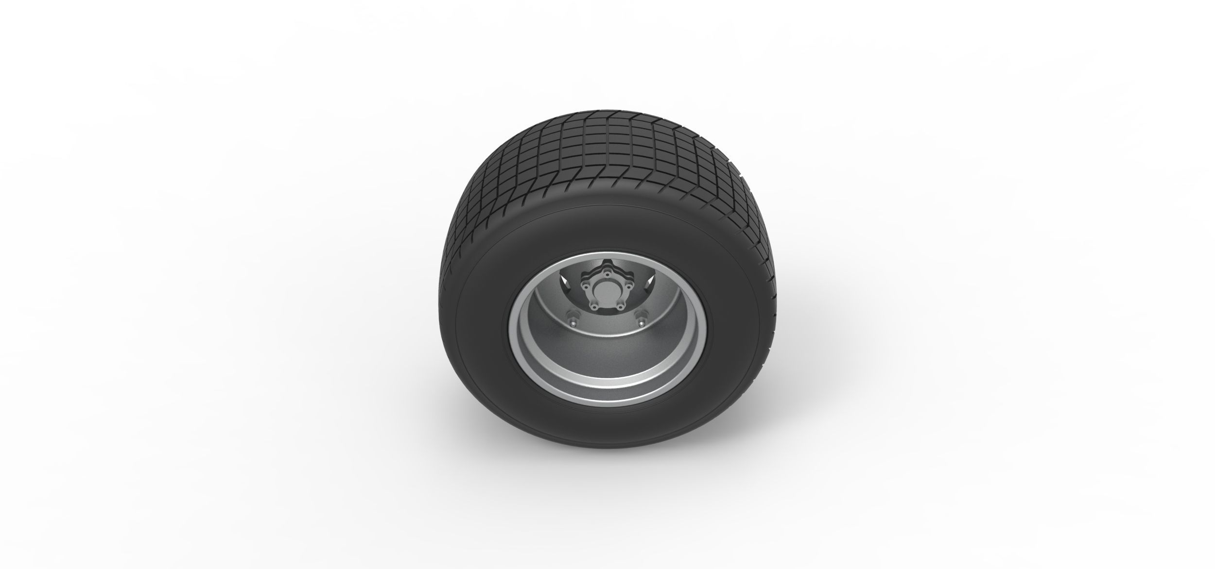 Wheel of Vintage Dirt race car V1 Scale 1 to 25 3D print model_5