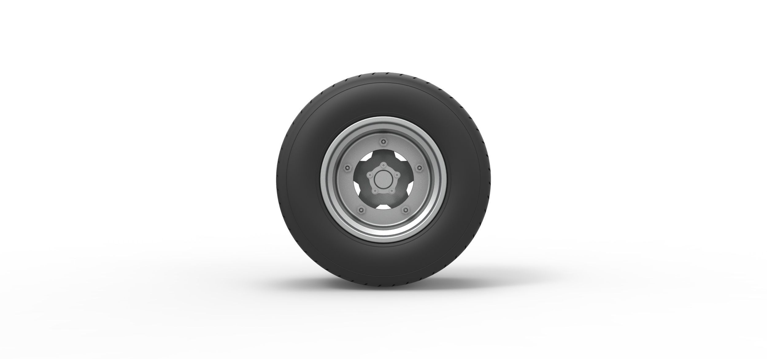 Wheel of Vintage Dirt race car V1 Scale 1 to 25 3D print model_4