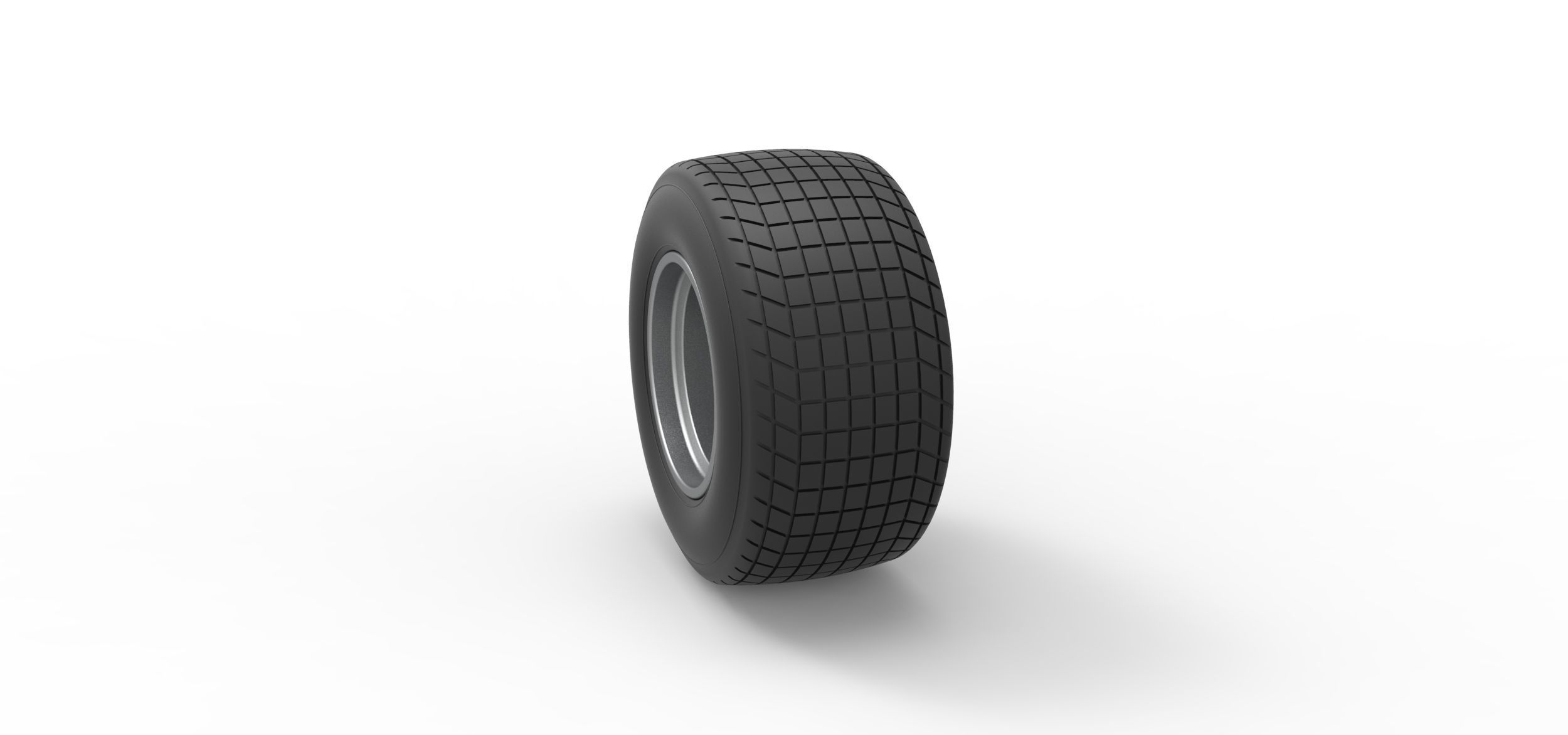 Wheel of Vintage Dirt race car V1 Scale 1 to 25 3D print model_7