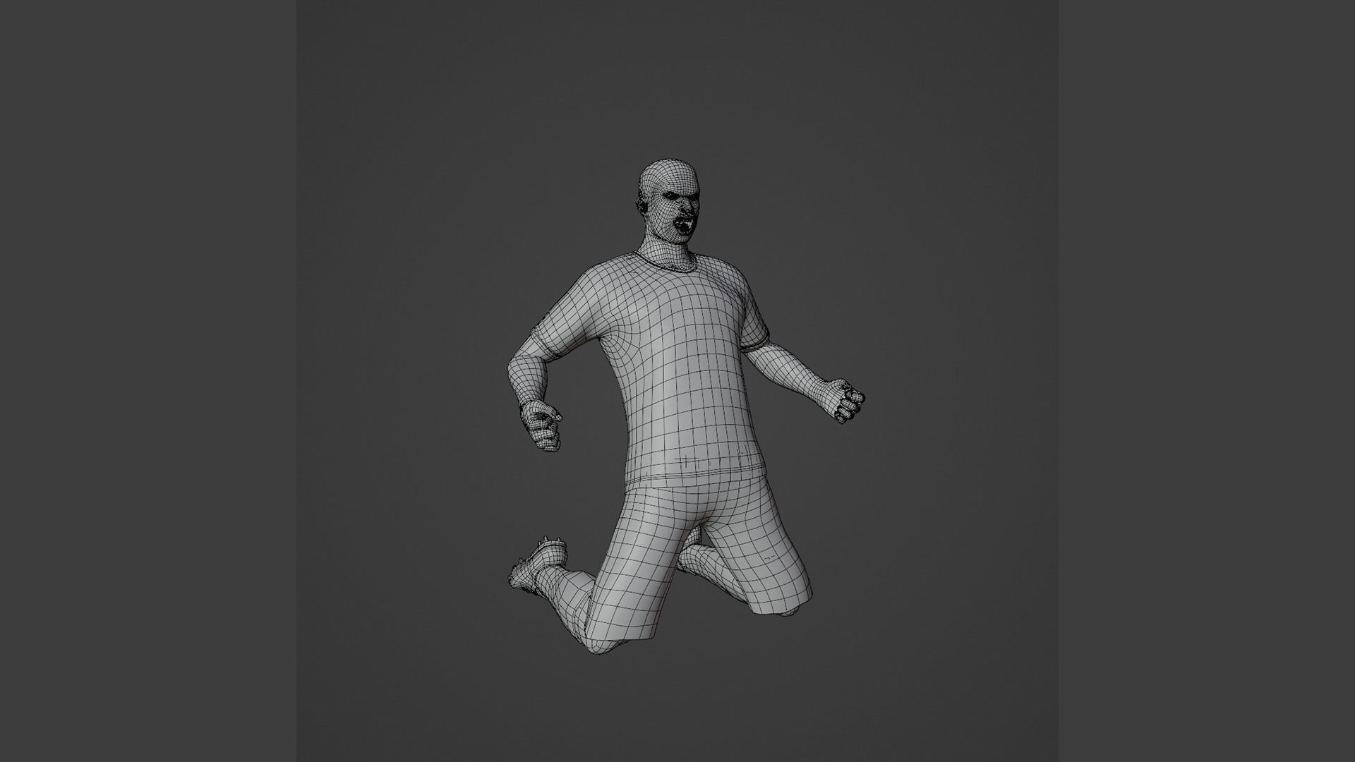 Football Player game ready character Low-poly 3D model_11