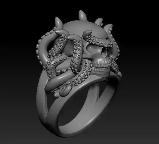 Ring Octopus Scull