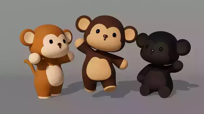 Rigged Cartoon Monkey